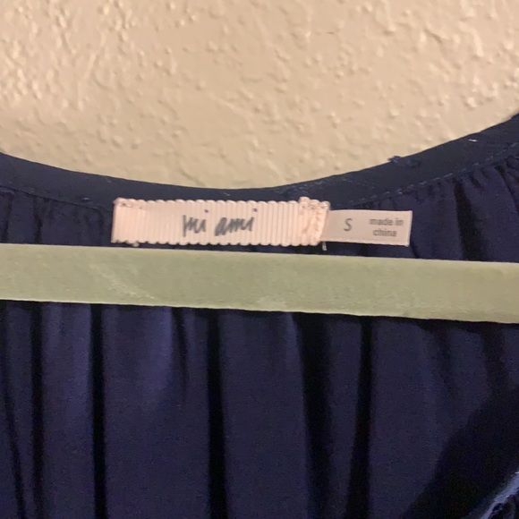 Navy blue long sleeve dress - Picture 2 of 5